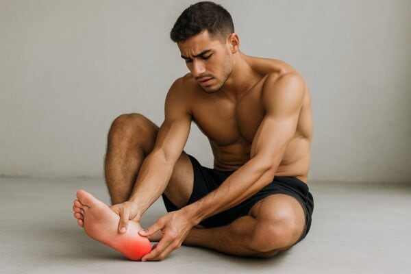 Athletic Male with plantar fasciitis 